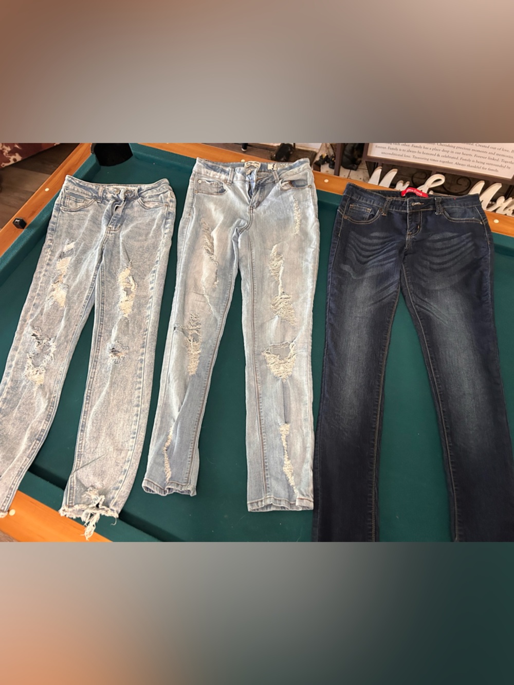 Tinseltown Light Wash Denim Jeans with Pink Accent